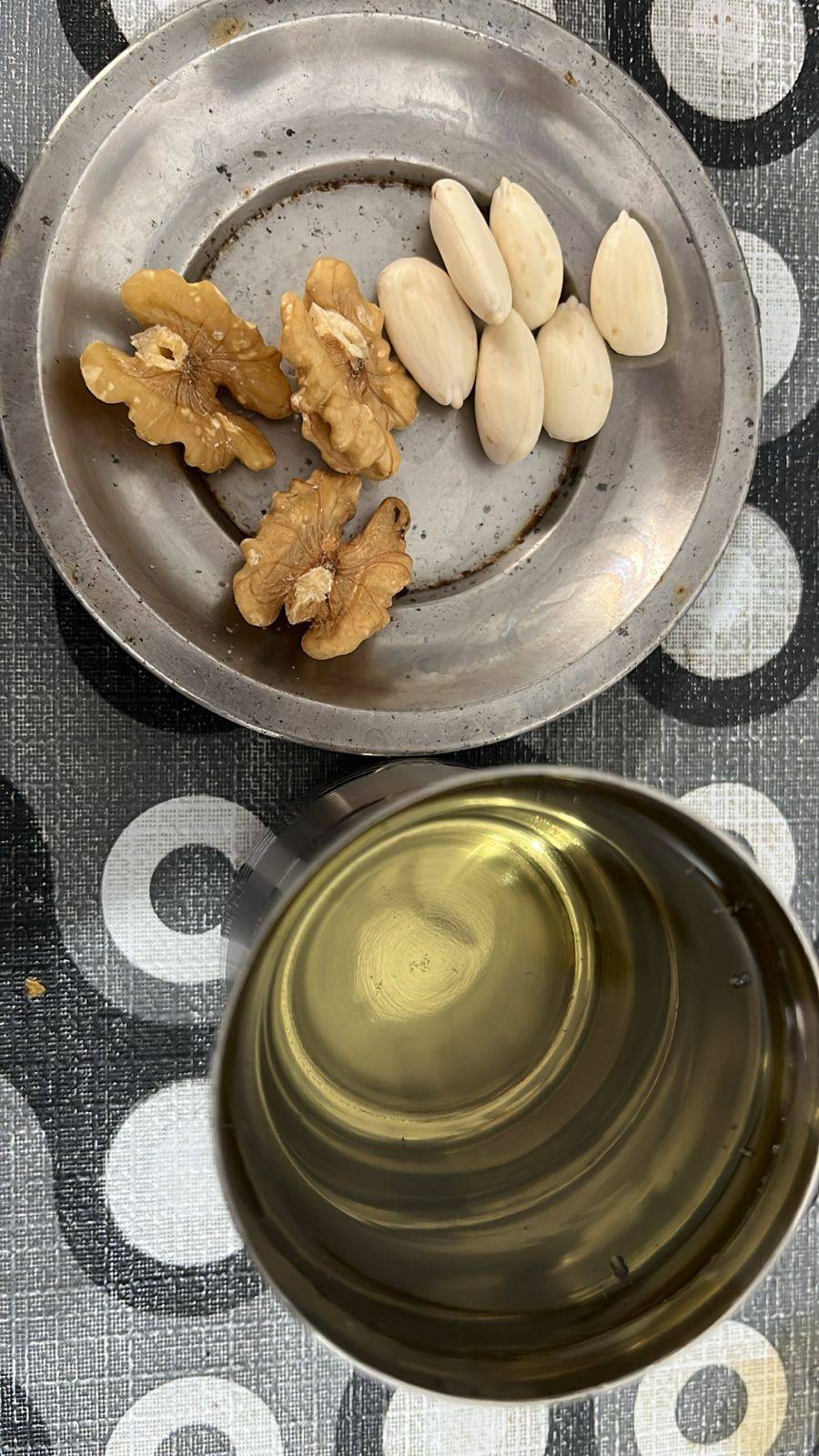 The couple's morning ritual of soaked walnuts and blanched almonds, eaten before breakfast