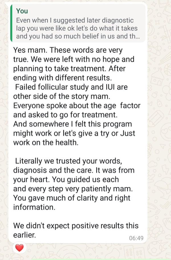 Failed IUI and age pressure overcome through Fertilia - natural conception achieved